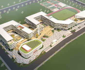 Modern Architectural Bird's-eye View Planning-ID:382282025