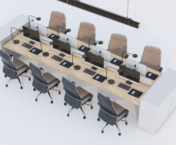 Modern Office Desk And Chair-ID:652386905