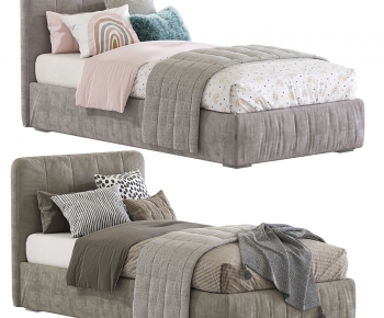 Modern Single Bed-ID:509339098