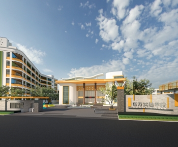 Modern School Building-ID:722598087