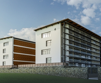 Modern School Building-ID:609566936