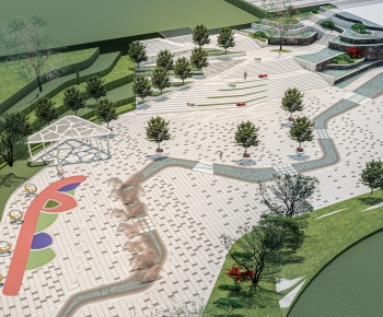 Modern Park Landscape-ID:165411954