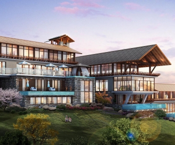 New Chinese Style Appearance Of Commercial Building-ID:330249079