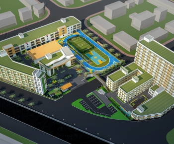 Modern Architectural Bird's-eye View Planning-ID:984617954