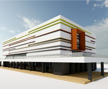 Modern School Building-ID:800590577