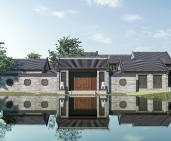 中式古建大门门头-ID:709280975