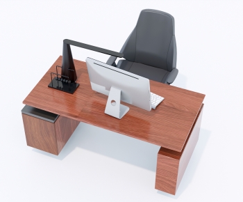 Modern Office Desk And Chair-ID:484545957