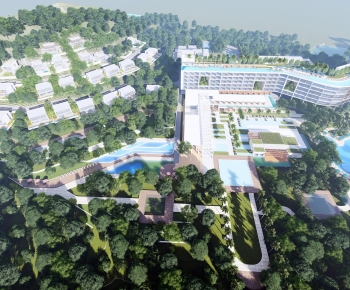 Modern Architectural Bird's-eye View Planning-ID:529752977