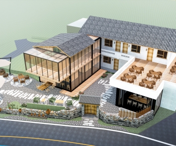 New Chinese Style Appearance Of Commercial Building-ID:605609432