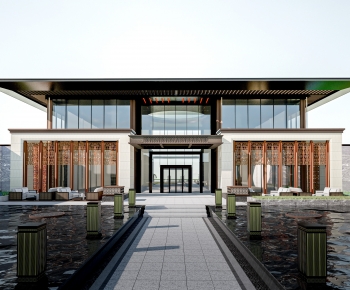 New Chinese Style Appearance Of Commercial Building-ID:505247128