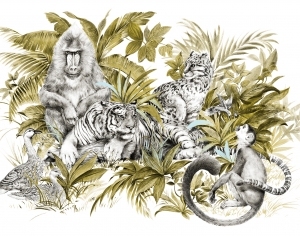 ModernAnimal And Plant Pattern Wallpaper