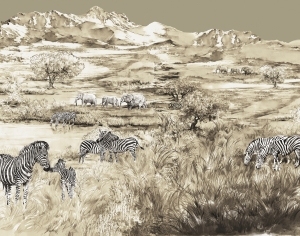 ModernAnimal And Plant Pattern Wallpaper