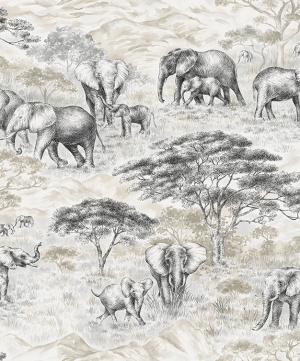 ModernAnimal And Plant Pattern Wallpaper