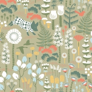 ModernAnimal And Plant Pattern Wallpaper