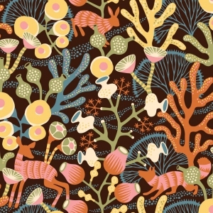 ModernAnimal And Plant Pattern Wallpaper