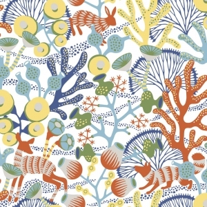 ModernAnimal And Plant Pattern Wallpaper