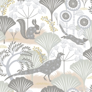 ModernAnimal And Plant Pattern Wallpaper
