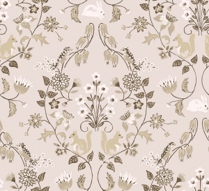 ModernAnimal And Plant Pattern Wallpaper