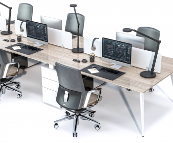 Modern Office Desk And Chair-ID:291126972