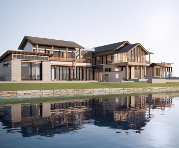 New Chinese Style Appearance Of Commercial Building-ID:727475887