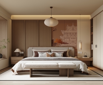 New Chinese Style Bedroom-ID:722615962