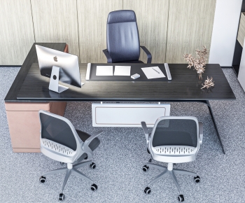 Modern Office Desk And Chair-ID:834280971