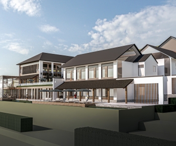 New Chinese Style Appearance Of Commercial Building-ID:940654991