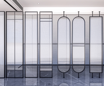 Modern Glass Screen Partition-ID:203650006