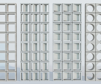 Modern Cement Brick Screen Partition-ID:922000491
