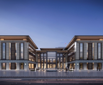 New Chinese Style Appearance Of Commercial Building-ID:897826916