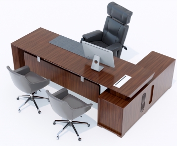 Modern Office Desk And Chair-ID:159061026