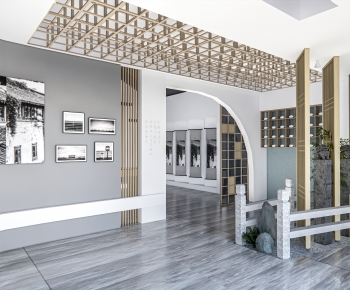 Modern Exhibition Hall-ID:611145028