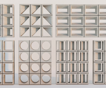 Modern Cement Brick Screen Partition-ID:218405012