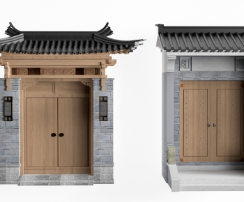 New Chinese Style Facade Element-ID:615932946