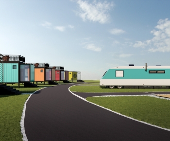 Modern Park Landscape-ID:651525973