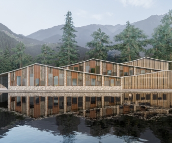 New Chinese Style Architecture Of Artistic Style-ID:992095951