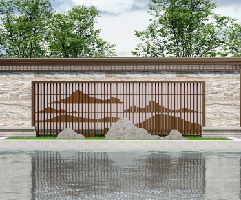 New Chinese Style Landscape Wall-ID:625063909