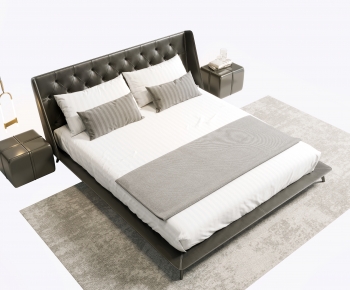 Modern Double Bed-ID:995569217