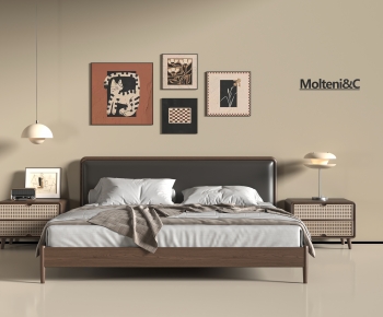 Modern Double Bed-ID:518666985