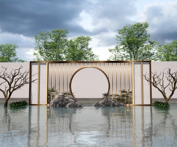 New Chinese Style Landscape Wall-ID:106019028