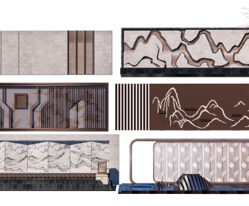 New Chinese Style Landscape Wall-ID:599337104