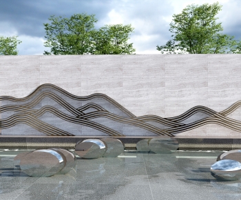 New Chinese Style Landscape Wall-ID:257134915