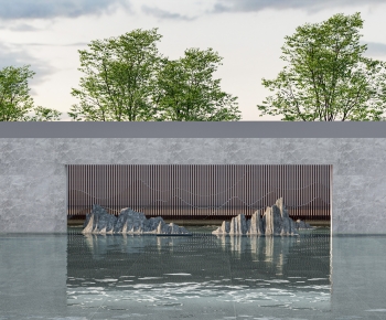 New Chinese Style Landscape Wall-ID:336163049