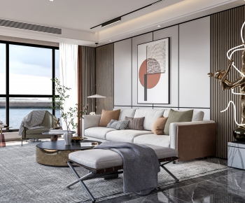 Modern A Living Room-ID:758667954