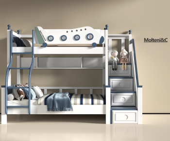 Mediterranean Style Bunk Bed-ID:817289117
