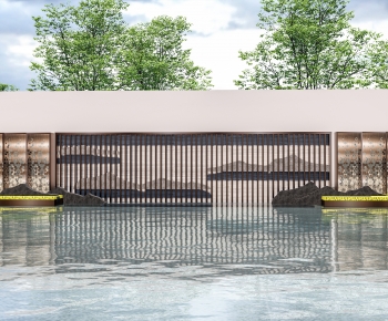 New Chinese Style Landscape Wall-ID:700431118