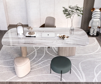 Modern Computer Desk And Chair-ID:208687078