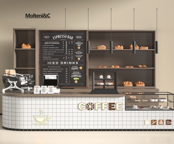 现代面包店收银台展柜组合-ID:992084036