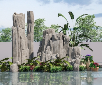 New Chinese Style Rockery Waterscape-ID:139028074