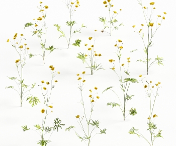 Modern Flowers And Grass-ID:863659441